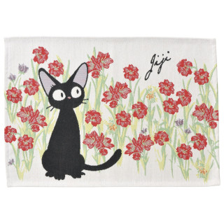SET DE TABLE TISSU JIJI FLEURS ROUGES - KIKI LA PETITE SORCIÈRE 34X48