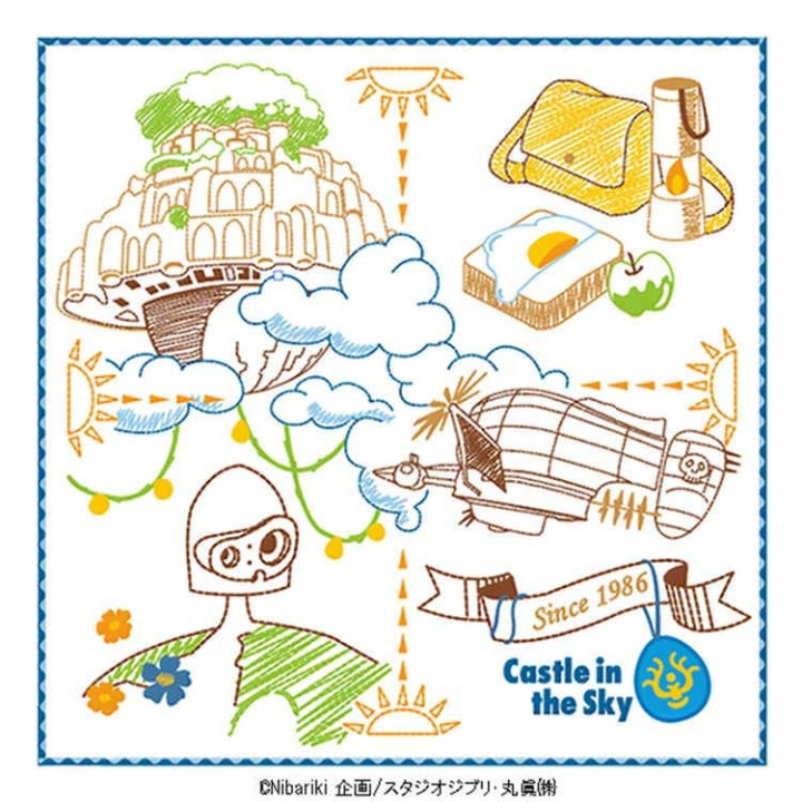MINI SERVIETTE AVENTURES - LE CHATEAU DANS LE CIEL 25X25