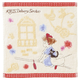 MINI SERVIETTE KIKI SUR SON BALAI - KIKI LA PETITE SORCIÈRE 25X25