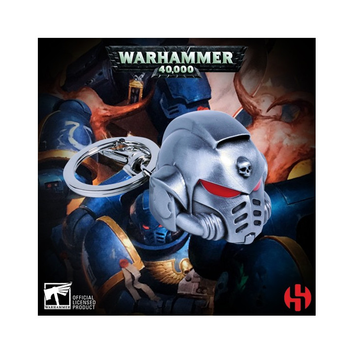 PORTE-CLÉS - KEYCHAIN W40K - SPACE MARINE PRIMARIS HELMET METAL