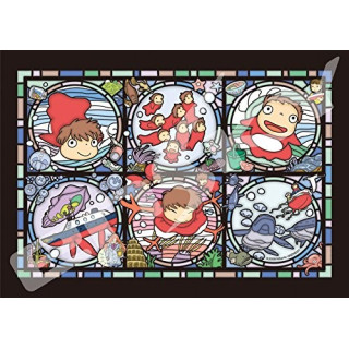 PUZZLE VITRAIL PERSONNAGES 208P- PONYO SUR LA FALAISE 