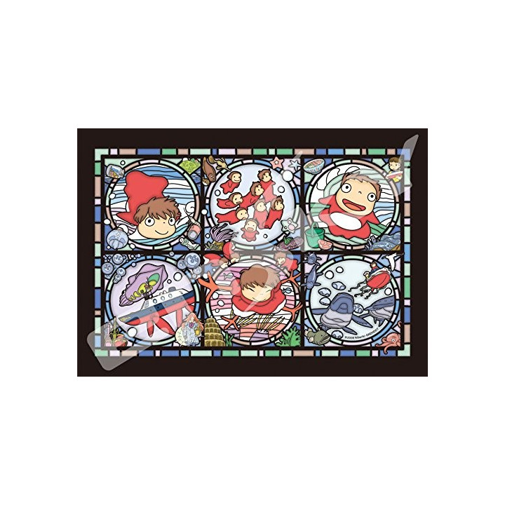 PUZZLE VITRAIL PERSONNAGES 208P- PONYO SUR LA FALAISE 