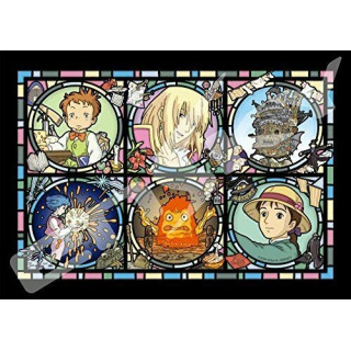 PUZZLE VITRAIL PERSONNAGES 208P- LE CHATEAU AMBULANT 
