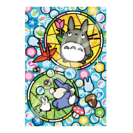 PUZZLE VITRAIL TOTORO BILLES DE VERRE-MON VOISIN TOTORO 