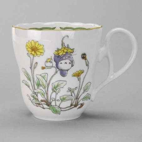 TASSE TOTORO CHAPEAU DE FLEURS JAUNES - MON VOISIN TOTORO 