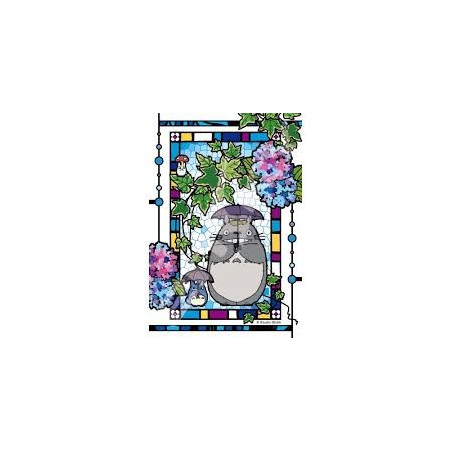 PUZZLE VITRAIL TOTORO JARDIN D'HORTENSIAS-MON VOISIN TOTORO 