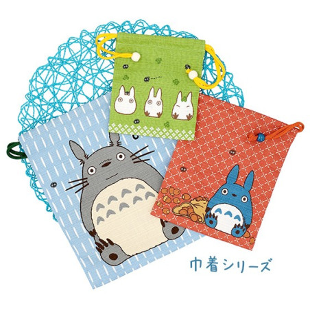 SACOCHE TISSU BLEUE TOTORO GRIS - MON VOISIN TOTORO