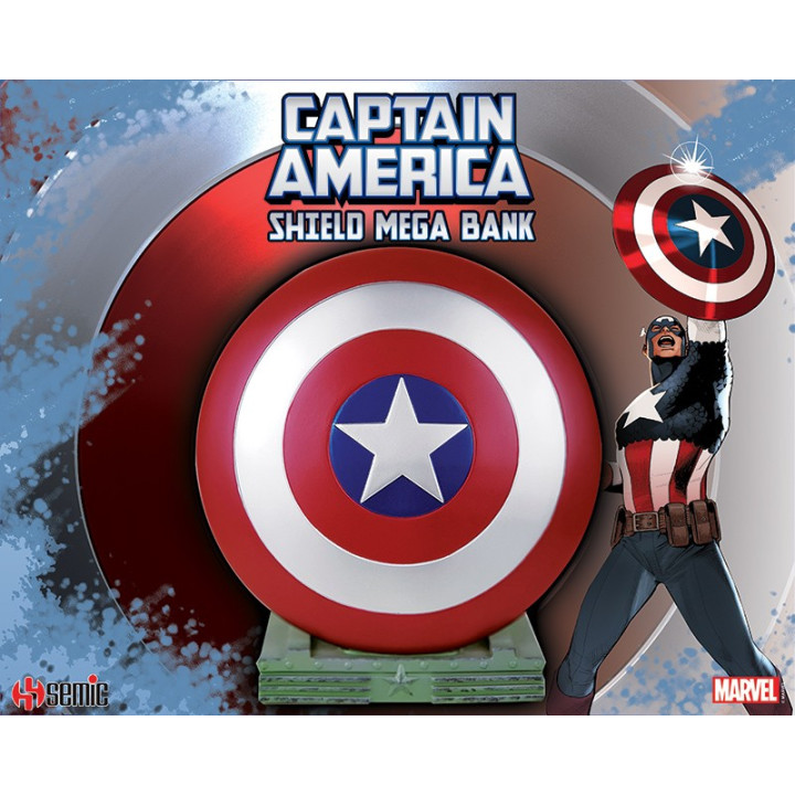 MEGA TIRELIRE BOUCLIER CAPTAIN AMERICA - MARVEL