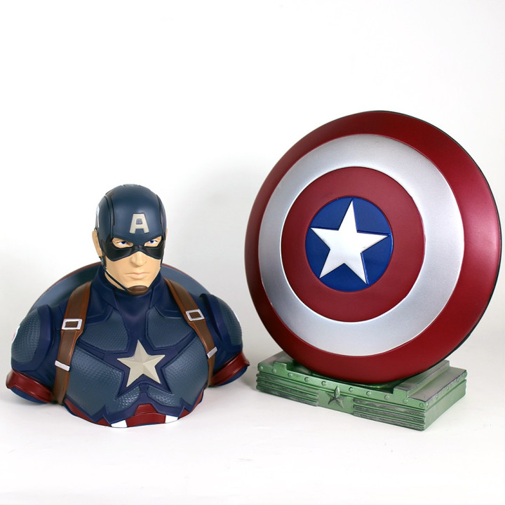 MEGA TIRELIRE BOUCLIER CAPTAIN AMERICA - MARVEL