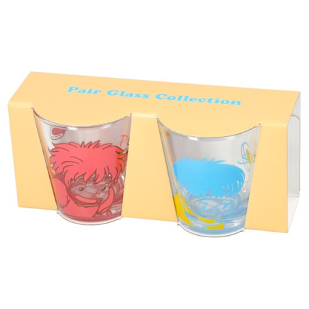 Set 2 Verres Ponyo & Sosuke - Ponyo Sur La Falaise