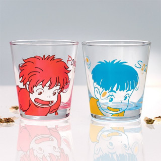 Set 2 Verres Ponyo & Sosuke - Ponyo Sur La Falaise
