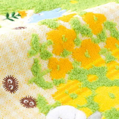 Mini-serviette Fleurs Jaunes 25x25 cm - Mon voisin Totoro