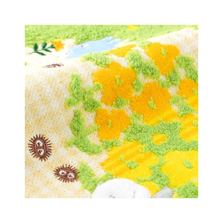Mini-serviette Fleurs Jaunes 25x25 cm - Mon voisin Totoro