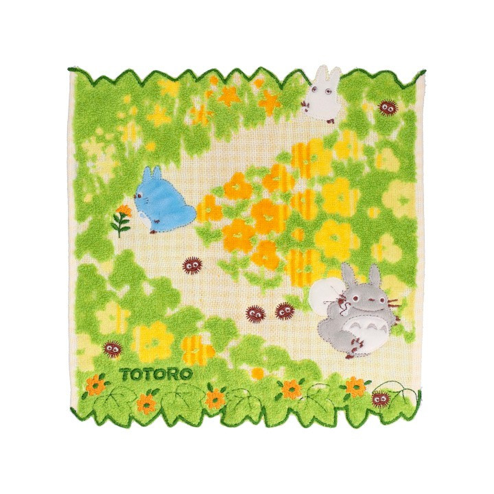 Mini-serviette Fleurs Jaunes 25x25 cm - Mon voisin Totoro