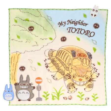 Mini-serviette Course du Chatbus 25x25cm - Mon voisin Totoro