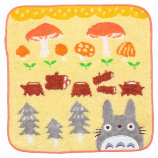 Mini-serviette Champignons et Bûches 25x25 cm - Mon voisin Totoro