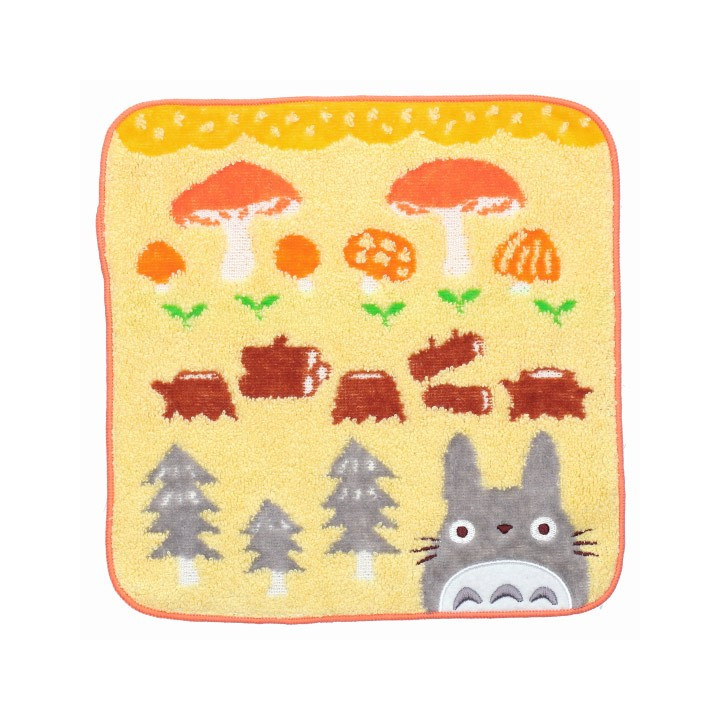 Mini-serviette Champignons et Bûches 25x25 cm - Mon voisin Totoro