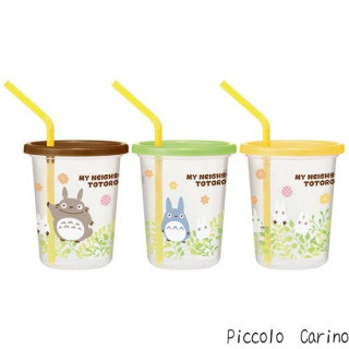 Set de 3 Verres Avec Pailles - Mon Voisin Totoro