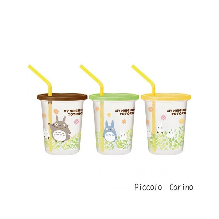 Set de 3 Verres Avec Pailles - Mon Voisin Totoro