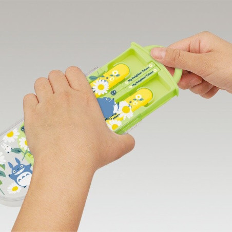 Set Baguettes Cuillère Fourchette Totoro Bleu Marguerites - Mon Voisi