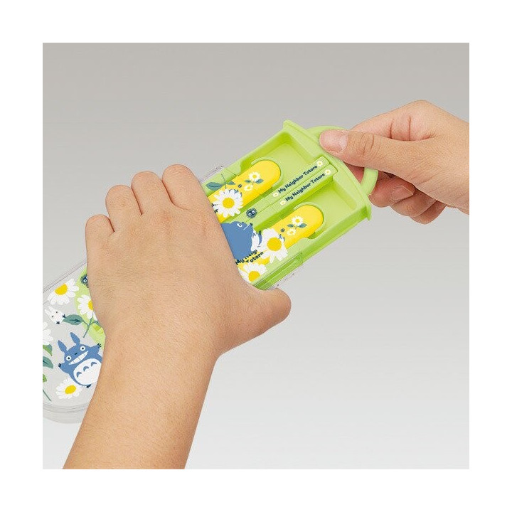 Set Baguettes Cuillère Fourchette Totoro Bleu Marguerites - Mon Voisi