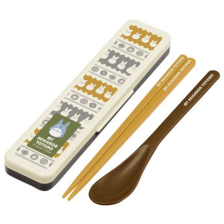 Set Baguettes Et Cuillère Totoro Blanc Farandole - Mon Voisin Totoro