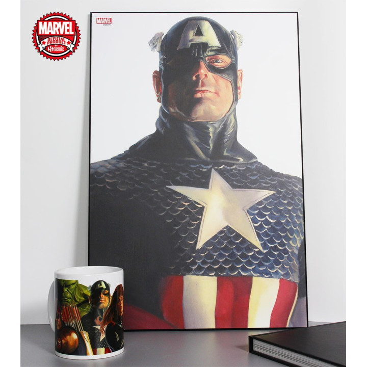 Laminage Marvel Heroes - Alex Ross - Captain America - 30x45cm