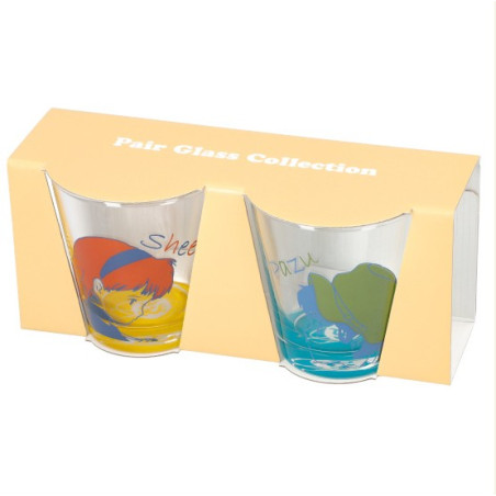 Set 2 Verres Sheeta & Pazu - Le Château Dans Le Ciel