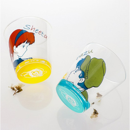 Set 2 Verres Sheeta & Pazu - Le Château Dans Le Ciel