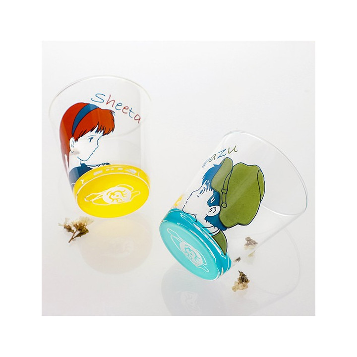 Set 2 Verres Sheeta & Pazu - Le Château Dans Le Ciel