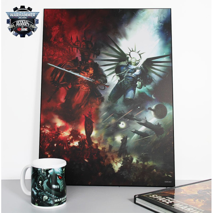 Tableau 36.6X50 -  Gulliman VS Abaddon - Warhammer 40K