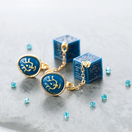 Bijou Boucle d’oreilles à Clips Cristal Volucite et Monolithe - Le Ch