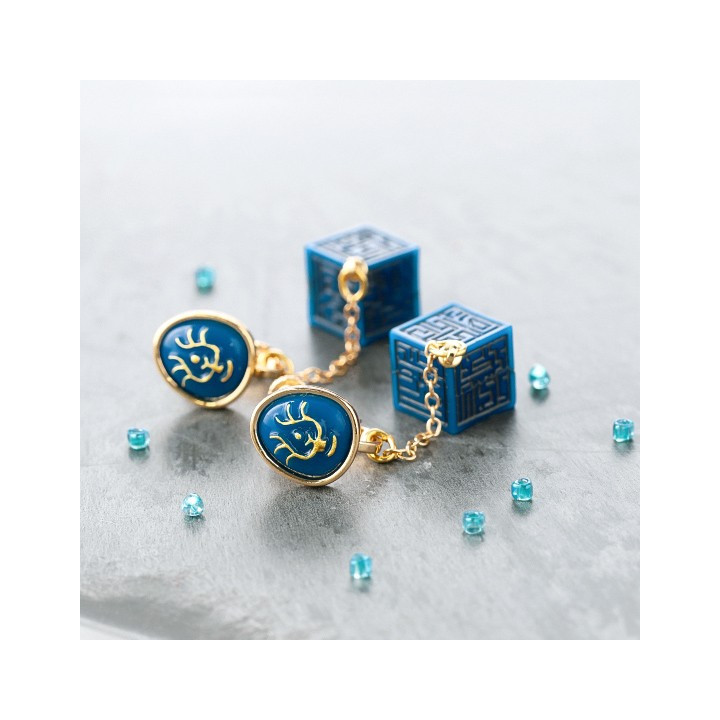 Bijou Boucle d’oreilles à Clips Cristal Volucite et Monolithe - Le Ch
