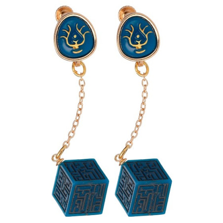 Bijou Boucle d’oreilles à Clips Cristal Volucite et Monolithe - Le Ch
