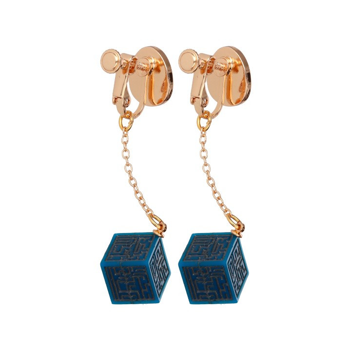 Bijou Boucle d’oreilles à Clips Cristal Volucite et Monolithe - Le Ch