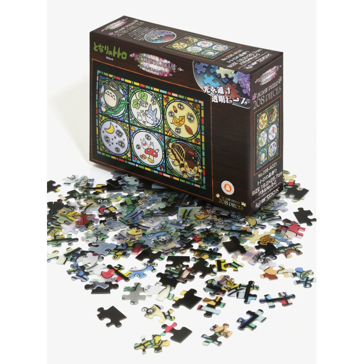 PUZZLE VITRAIL 208 P TOTORO ET SES AMIS - MON VOISIN TOTORO