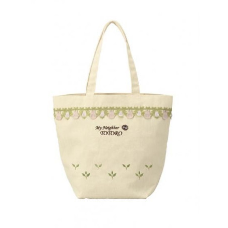Sac Totoro Gris et Blanc Prairie 32 x 15 cm - Mon Voisin Totoro