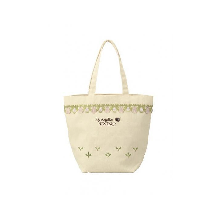 Sac Totoro Gris et Blanc Prairie 32 x 15 cm - Mon Voisin Totoro