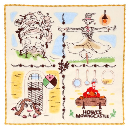 Mini Serviette Les Personnages 25 x 25 cm - Le Château Ambulant