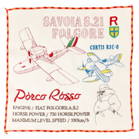 Mini Serviette Hydravions 25 x 25 cm - Porco Rosso