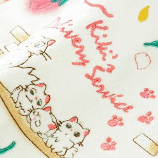 Mini Serviette Famille Des Chats 25 x 25 cm - Kiki La Petite Sorcière