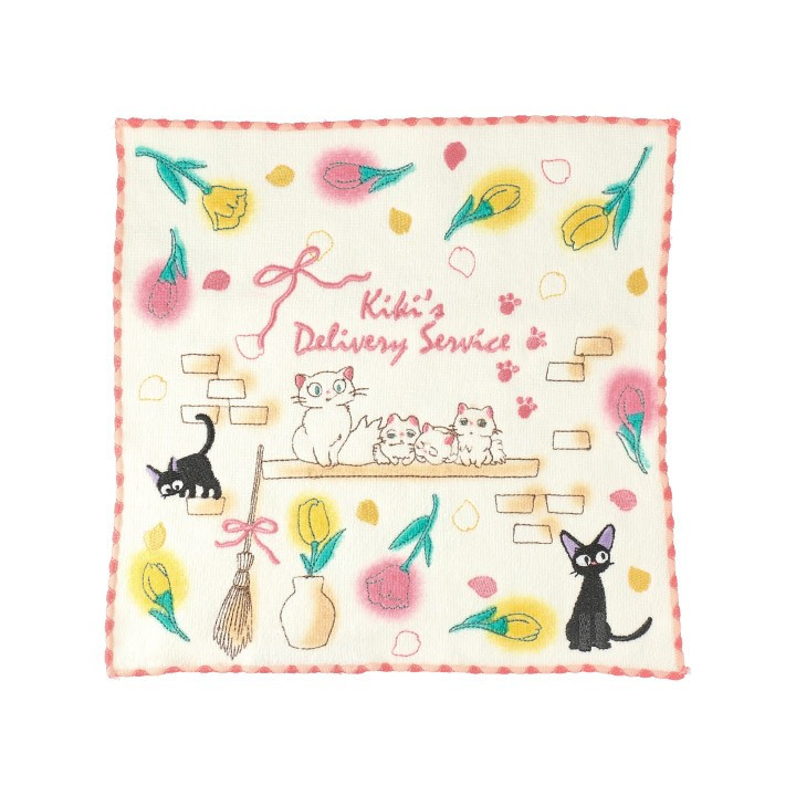 Mini Serviette Famille Des Chats 25 x 25 cm - Kiki La Petite Sorcière