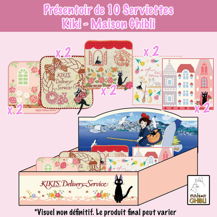 Présentoir 10 serviettes - Kiki la petite sorcière