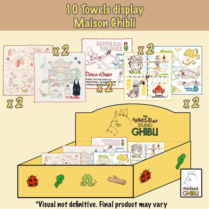 Présentoir 10 serviettes - Maison Ghibli