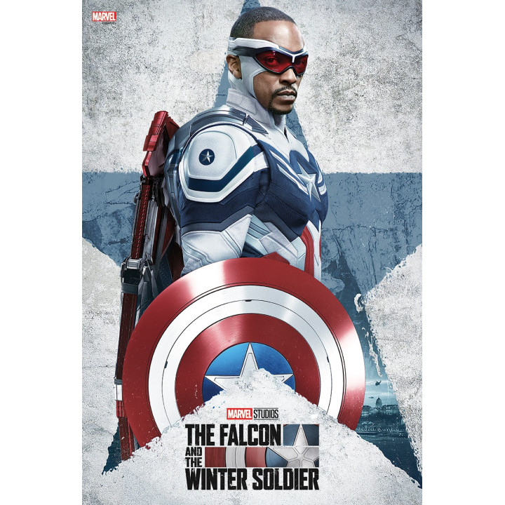 Tableau Falcon and the Winter Soldier - Captain America 33.7 x 50cm