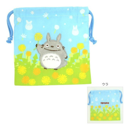 Sacoche à Cordon Totoro Fleurs 20 x 19 cm - Mon Voisin Totoro