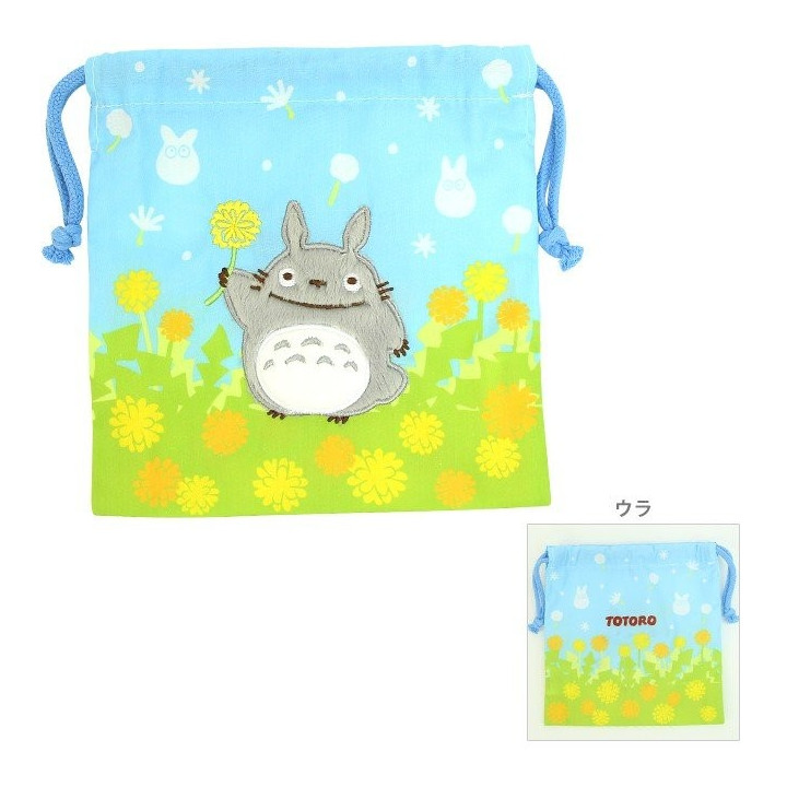Sacoche à Cordon Totoro Fleurs 20 x 19 cm - Mon Voisin Totoro