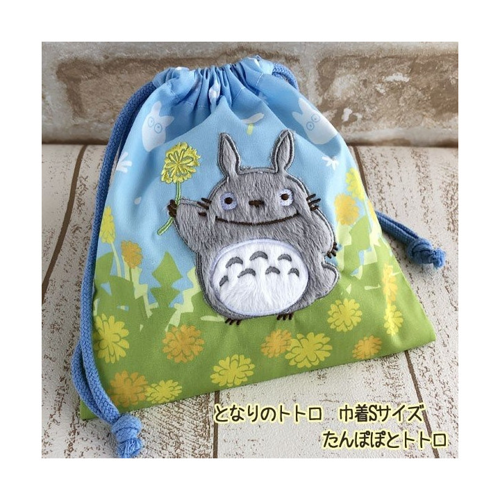 Sacoche à Cordon Totoro Fleurs 20 x 19 cm - Mon Voisin Totoro