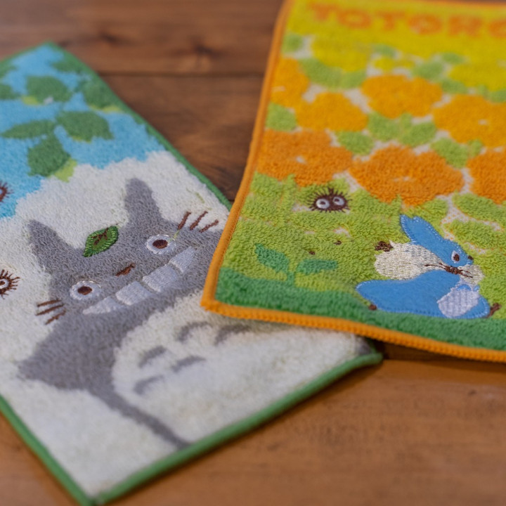 Pack 2 Mini-Serviettes Totoro Gris et Bleu 20 x 10 cm - Mon Voisin To