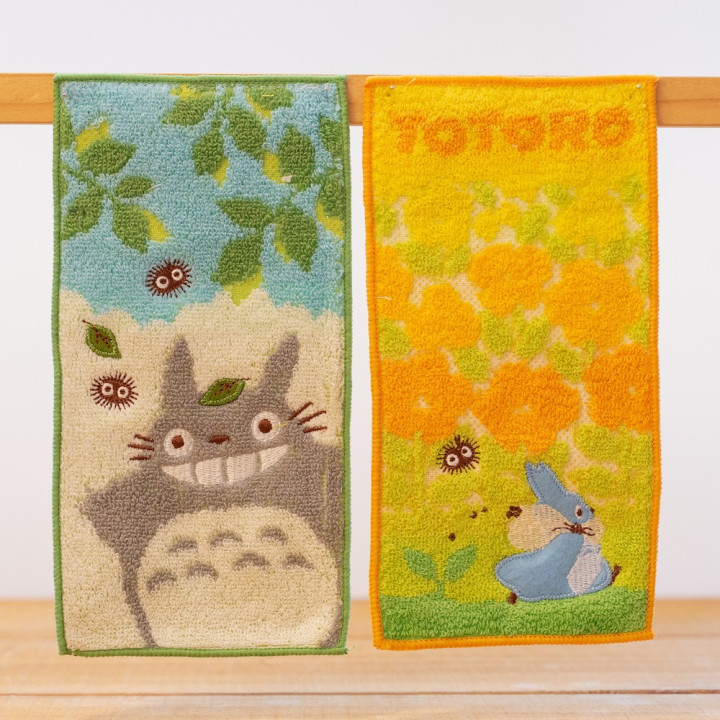 Pack 2 Mini-Serviettes Totoro Gris et Bleu 20 x 10 cm - Mon Voisin To